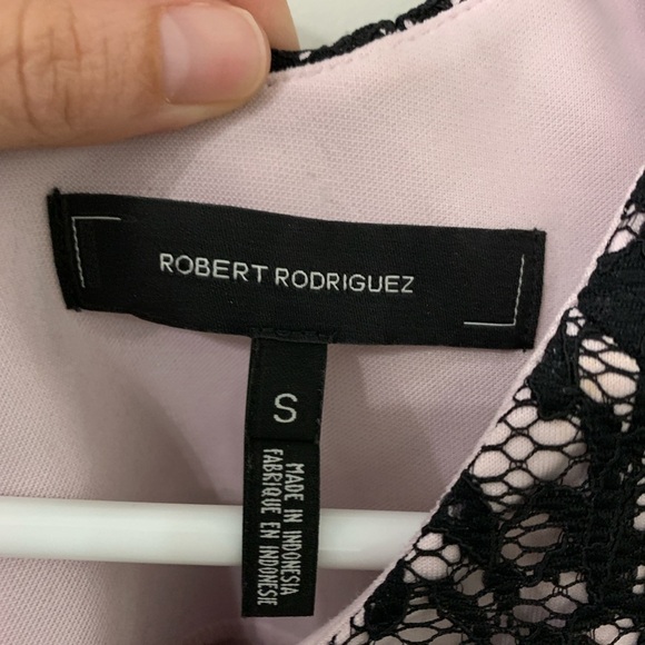 Robert Rodriguez Elina Lace Top Smudge Black/Lilac Size Small EUC - Picture 5 of 6